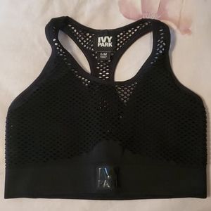 Ivy Park Fishnet Seamless Racerback Sports Bra SM